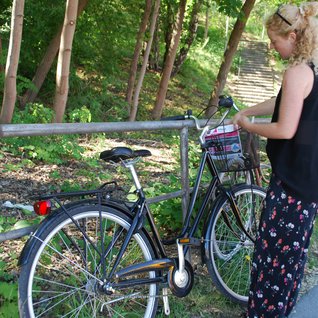 Hittaut på cykel