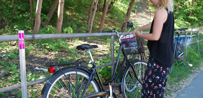 Hittaut på cykel