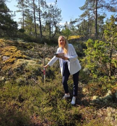 Hittaut sponsor Handelbanken Katharina vid checkpoint 83