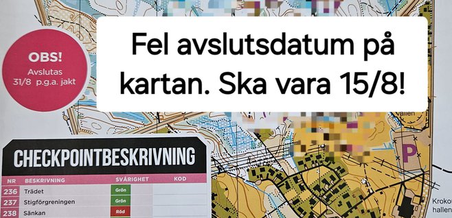 Fel datum Sjökortet